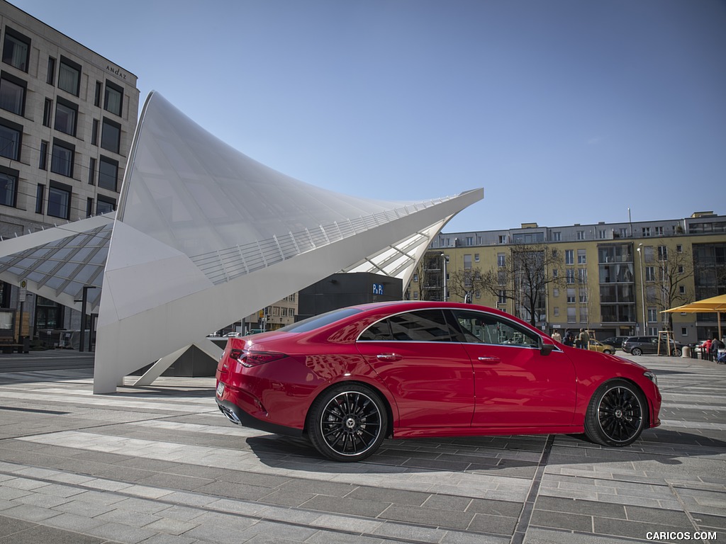 2020 Mercedes-Benz CLA 250 4MATIC Coupe AMG Line (Color: Jupiter Red) - Side