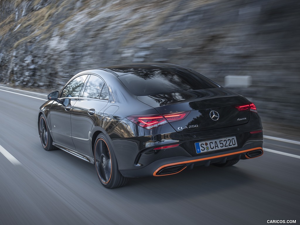 2020 Mercedes-Benz CLA 250 4MATIC Coupe Edition 1 (Color: Cosmos Black) - Rear Three-Quarter