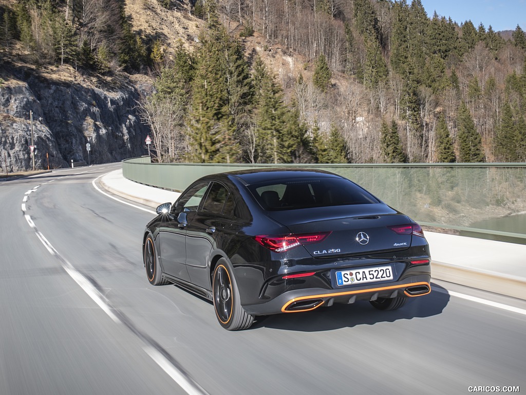 2020 Mercedes-Benz CLA 250 4MATIC Coupe Edition 1 (Color: Cosmos Black) - Rear Three-Quarter