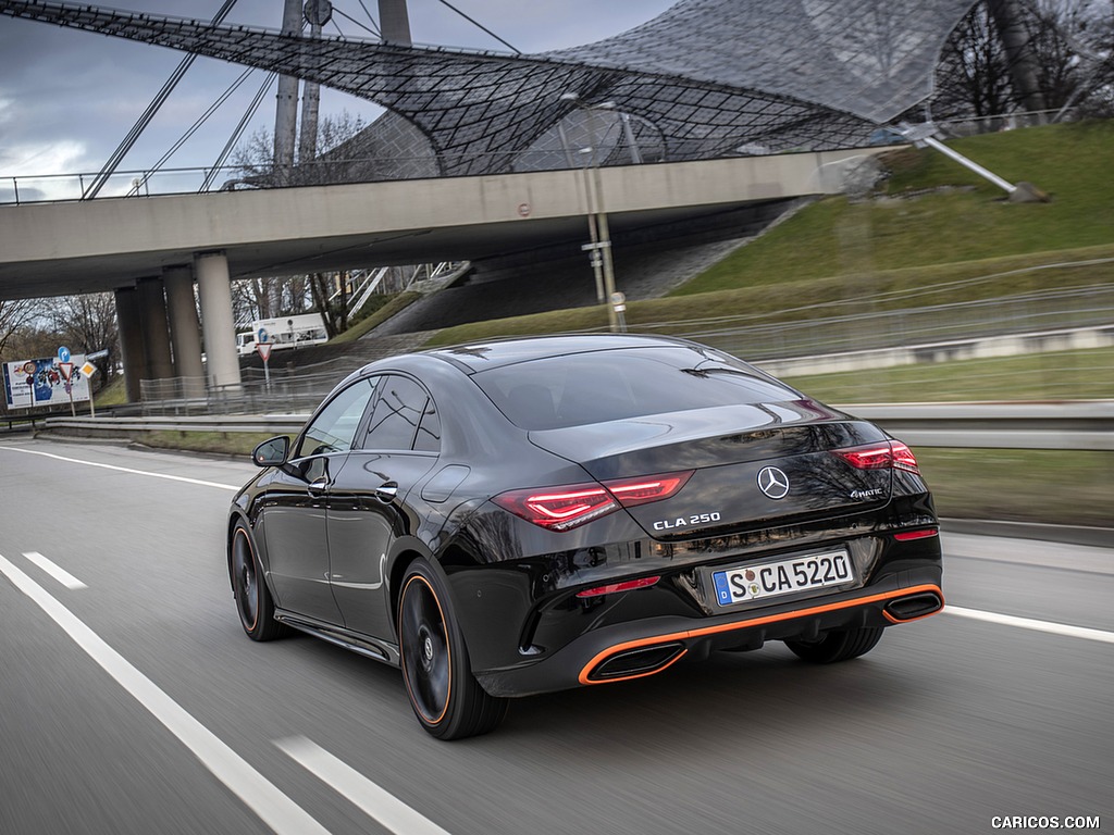 2020 Mercedes-Benz CLA 250 4MATIC Coupe Edition 1 (Color: Cosmos Black) - Rear Three-Quarter