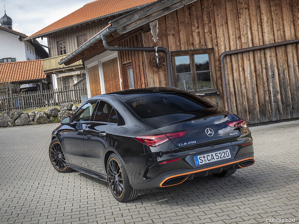 2020 Mercedes-Benz CLA 250 4MATIC Coupe Edition 1 (Color: Cosmos Black) - Rear Three-Quarter