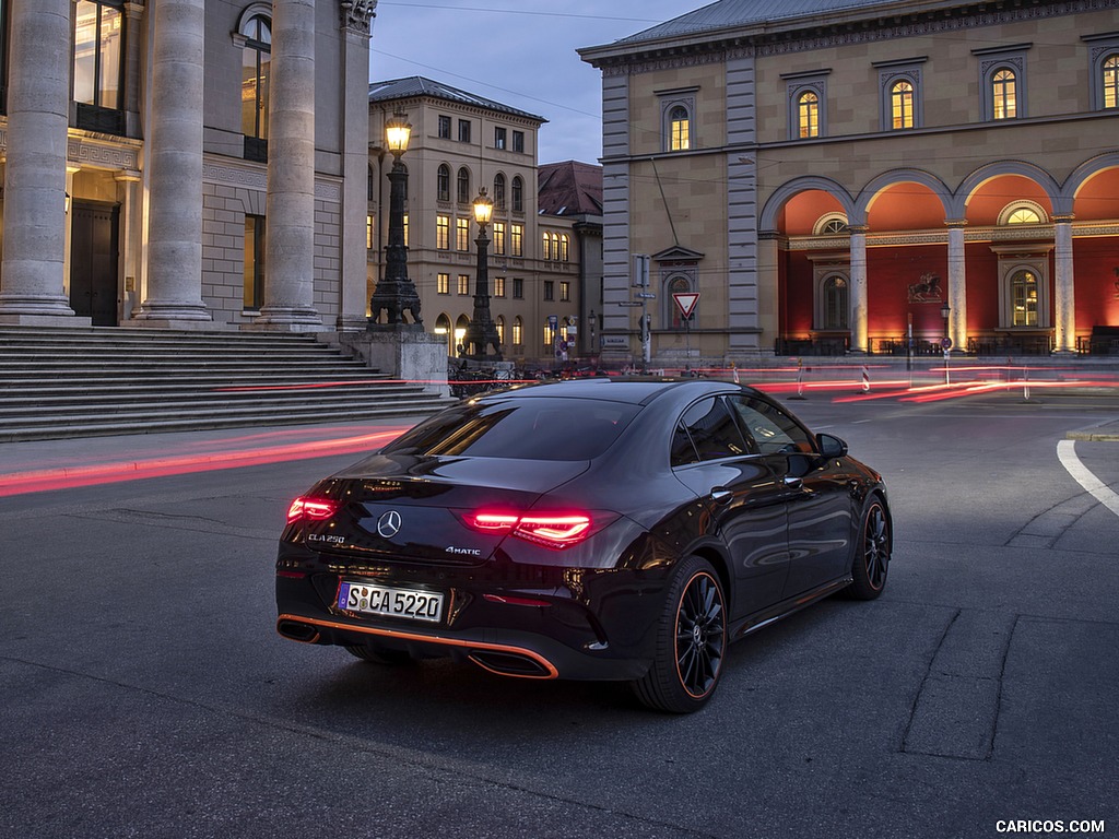 2020 Mercedes-Benz CLA 250 4MATIC Coupe Edition 1 (Color: Cosmos Black) - Rear Three-Quarter