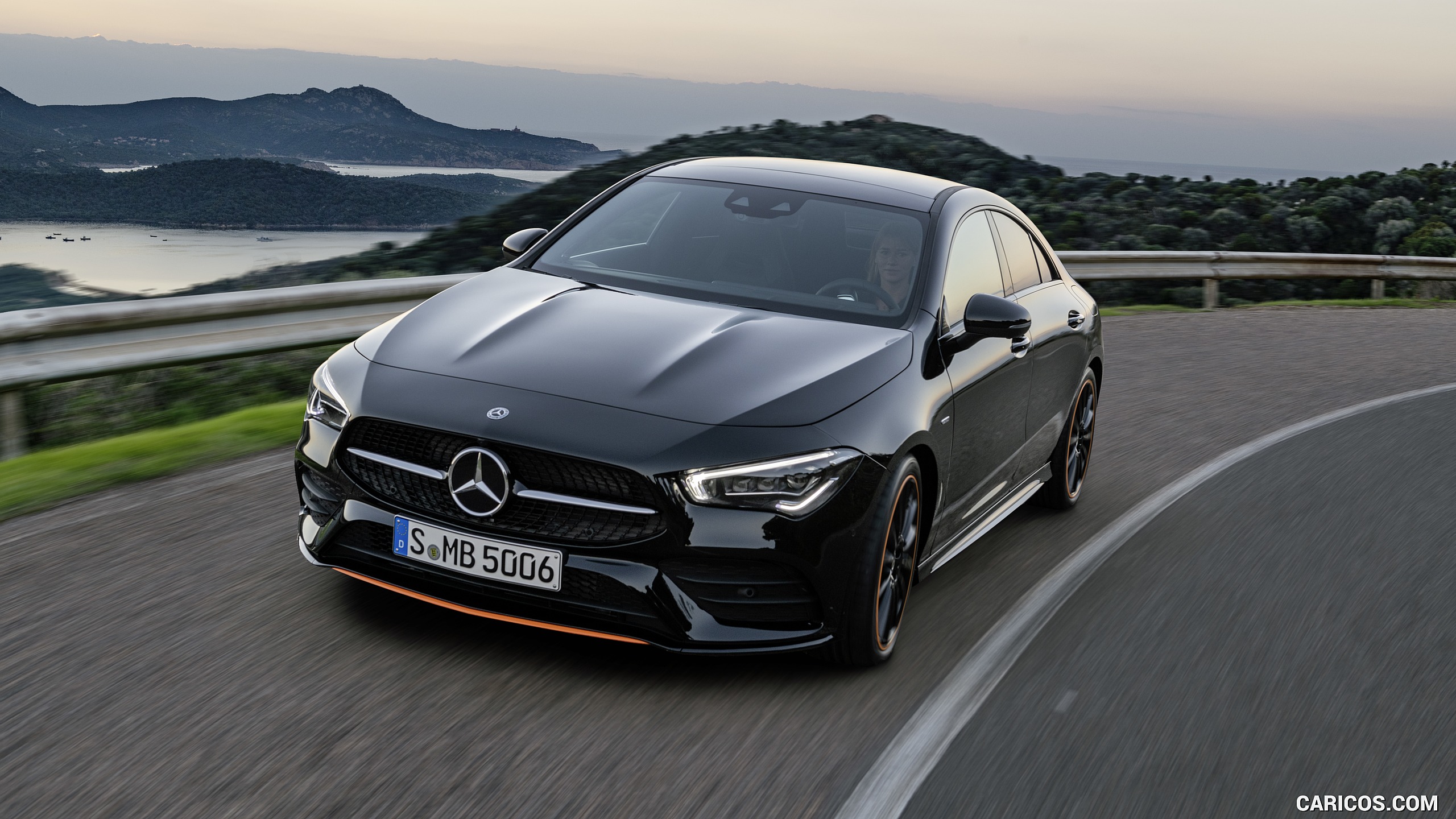 2020 Mercedes-Benz CLA 250 Coupe Edition Orange Art AMG Line (Color: Cosmos Black) - Front, #15 of 178