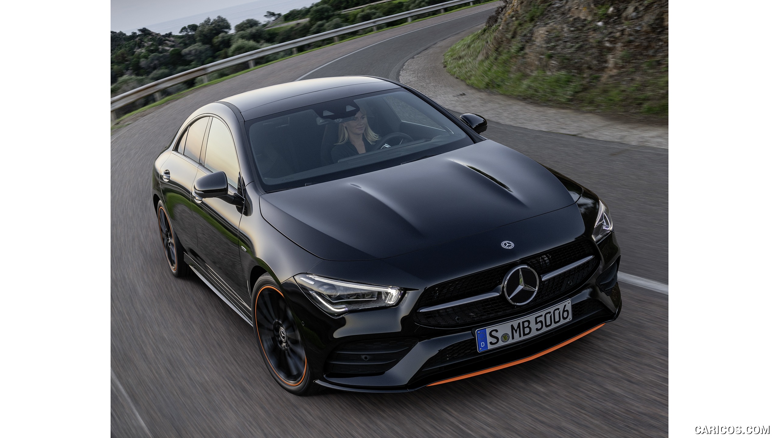 2020 Mercedes-Benz CLA 250 Coupe Edition Orange Art AMG Line (Color: Cosmos Black) - Front, #16 of 178