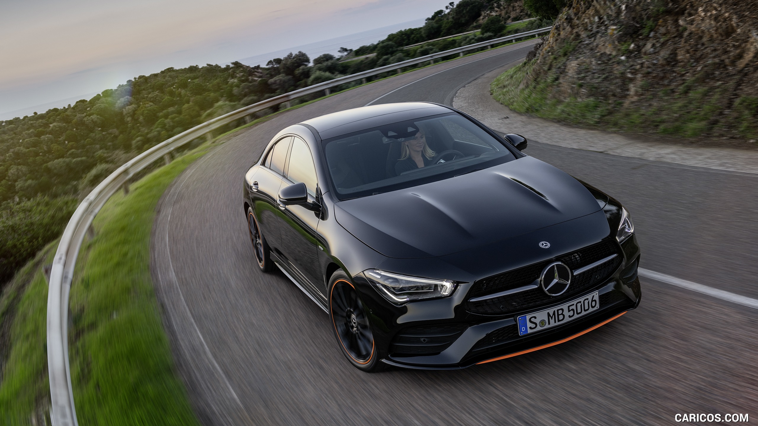2020 Mercedes-Benz CLA 250 Coupe Edition Orange Art AMG Line (Color: Cosmos Black) - Front, #17 of 178