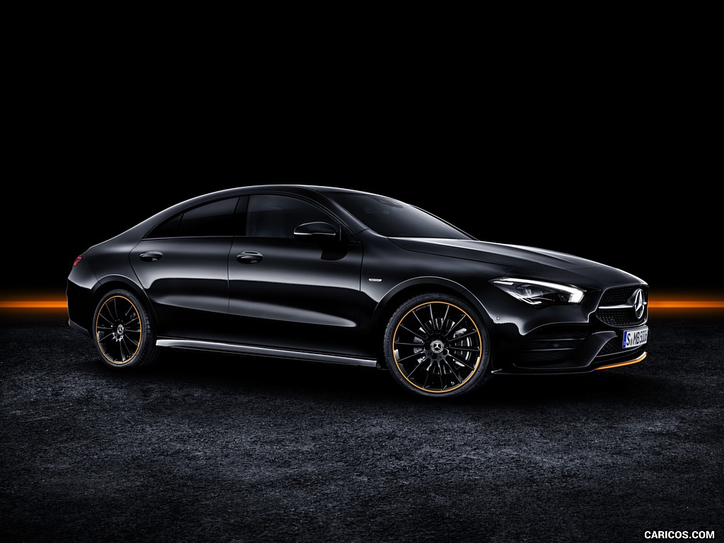 2020 Mercedes-Benz CLA 250 Coupe Edition Orange Art AMG Line (Color: Cosmos Black) - Front Three-Quarter