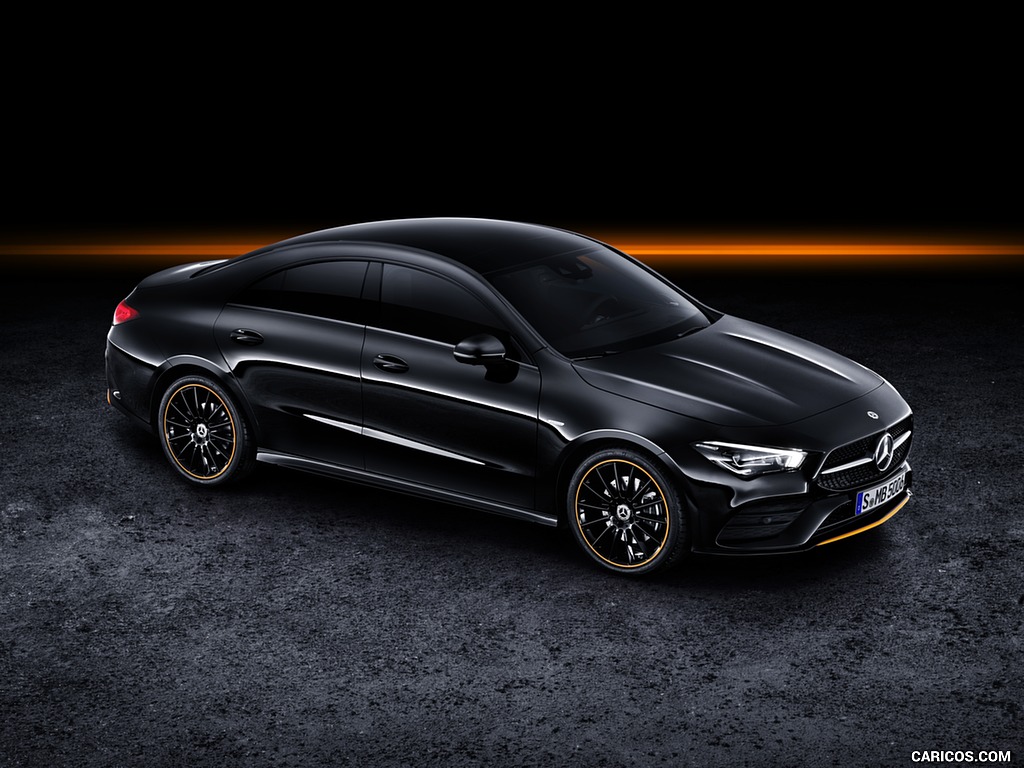 2020 Mercedes-Benz CLA 250 Coupe Edition Orange Art AMG Line (Color: Cosmos Black) - Front Three-Quarter