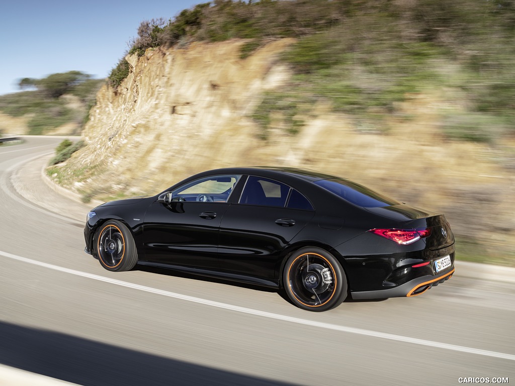 2020 Mercedes-Benz CLA 250 Coupe Edition Orange Art AMG Line (Color: Cosmos Black) - Rear Three-Quarter