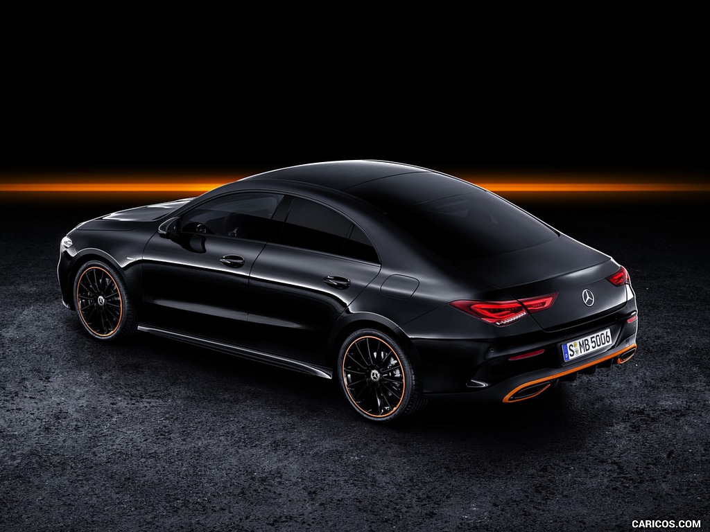 2020 Mercedes-Benz CLA 250 Coupe Edition Orange Art AMG Line (Color: Cosmos Black) - Rear Three-Quarter