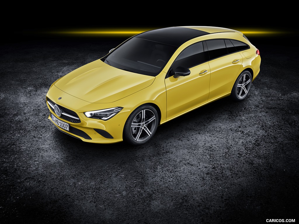 2020 Mercedes-Benz CLA Shooting Brake (Color: Sun Yellow) - Front Three-Quarter