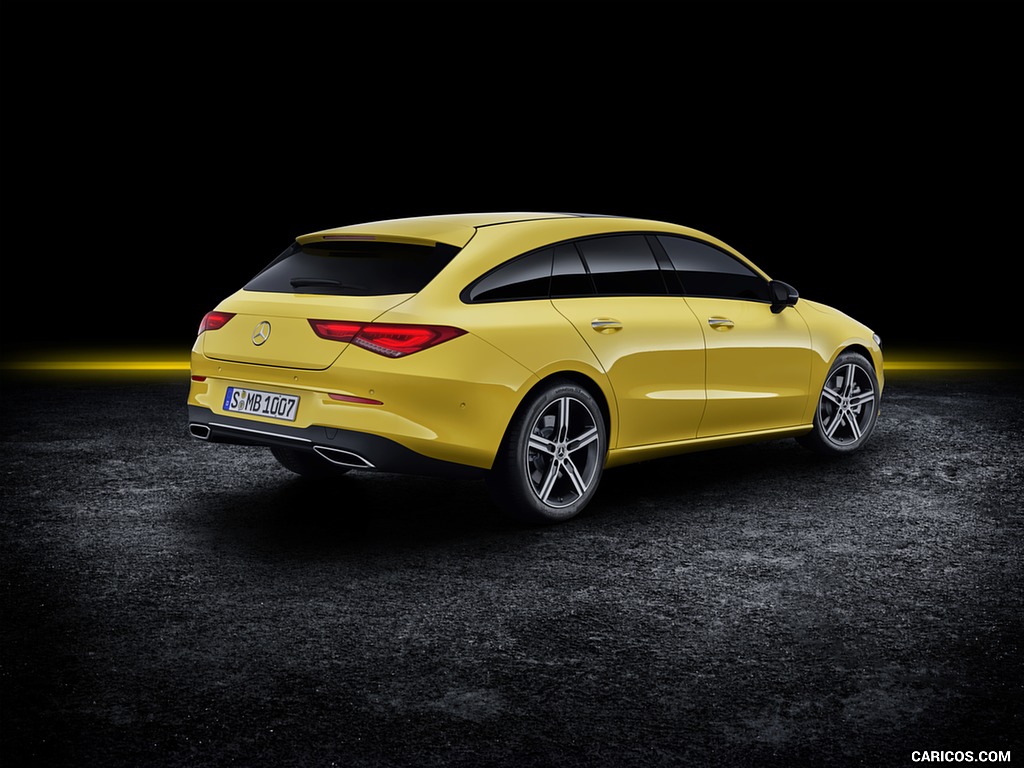 2020 Mercedes-Benz CLA Shooting Brake (Color: Sun Yellow) - Rear Three-Quarter