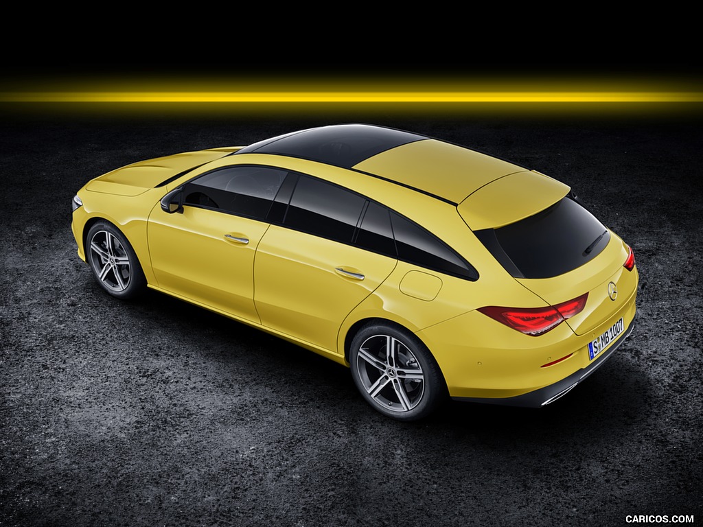 2020 Mercedes-Benz CLA Shooting Brake (Color: Sun Yellow) - Rear Three-Quarter