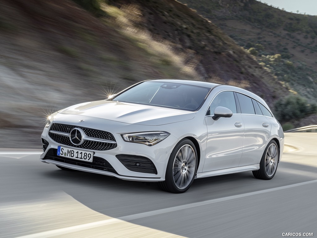 2020 Mercedes-Benz CLA Shooting Brake AMG-Line (Color: Digital White) - Front Three-Quarter