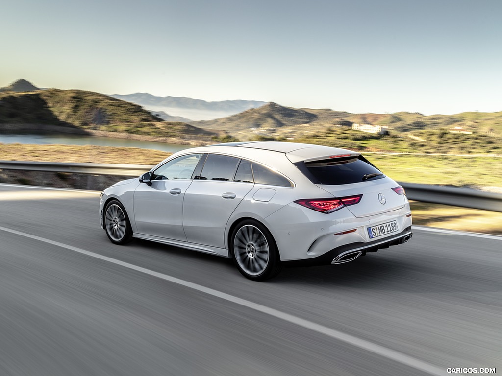 2020 Mercedes-Benz CLA Shooting Brake AMG-Line (Color: Digital White) - Rear Three-Quarter