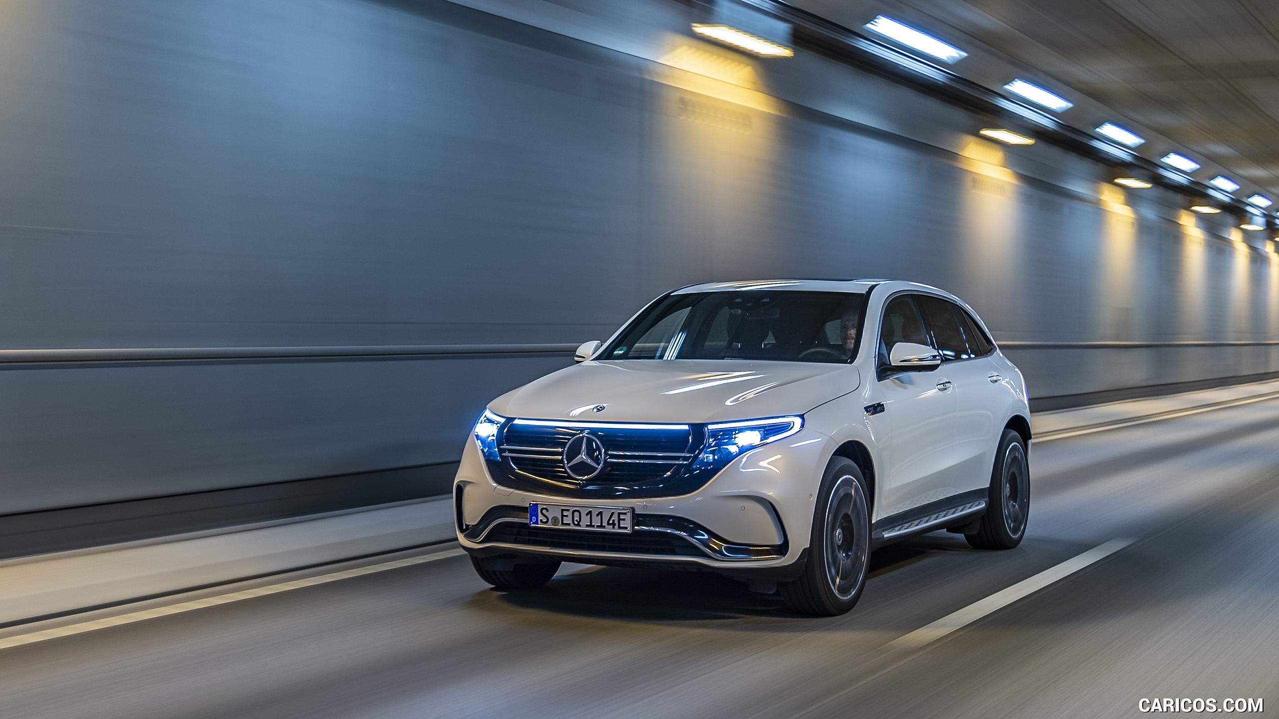 2020 Mercedes-Benz EQC (White) - Front Three-Quarter, #318 of 398