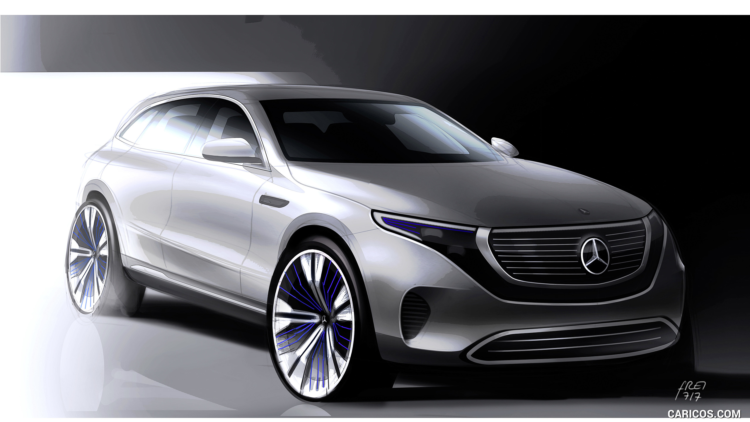 2020 Mercedes-Benz EQC - Design Sketch, #98 of 398