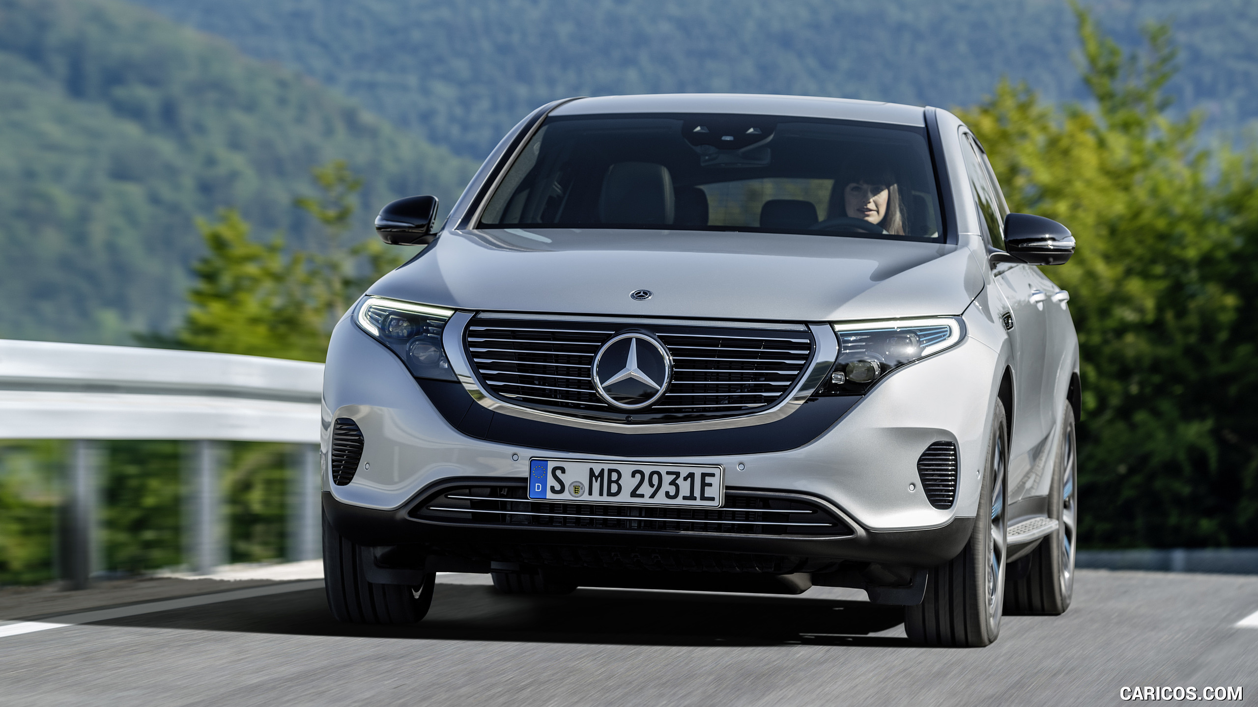 2020 Mercedes-Benz EQC 400 4MATIC (Color: Hightech Silver) - Front, #28 of 398