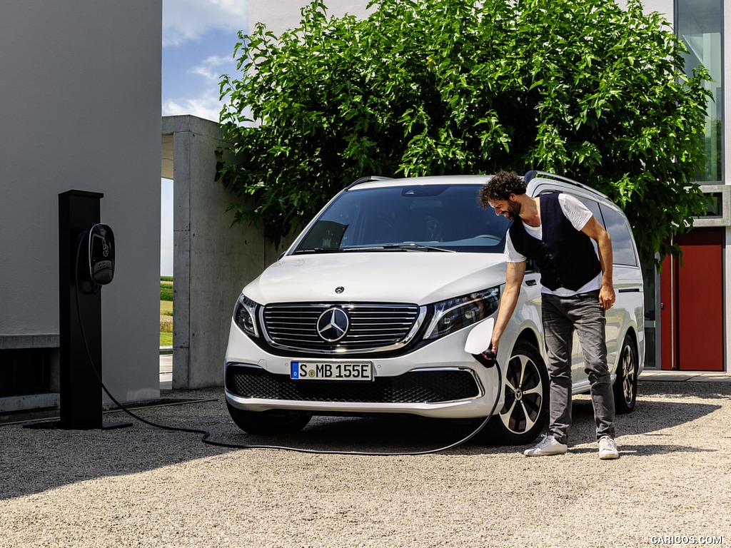 2020 Mercedes-Benz EQV 300 (Color: Mountain Crystal White Metallic) - Front