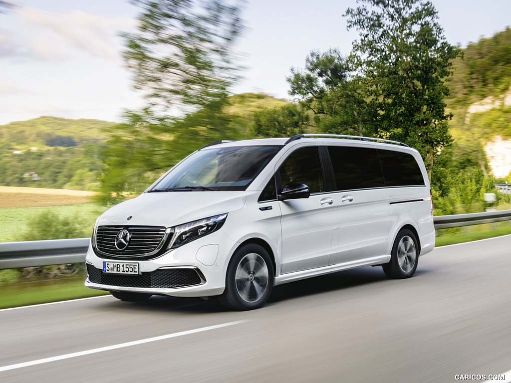 2020 Mercedes-Benz EQV 300 (Color: Mountain Crystal White Metallic) - Front Three-Quarter