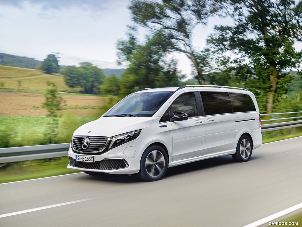 2020 Mercedes-Benz EQV 300 (Color: Mountain Crystal White Metallic) - Front Three-Quarter