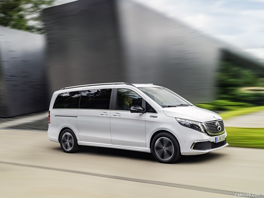 2020 Mercedes-Benz EQV 300 (Color: Mountain Crystal White Metallic) - Front Three-Quarter