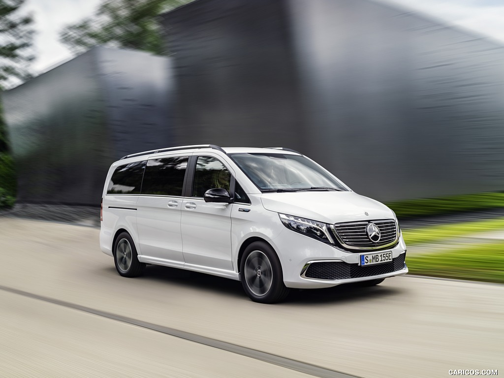 2020 Mercedes-Benz EQV 300 (Color: Mountain Crystal White Metallic) - Front Three-Quarter