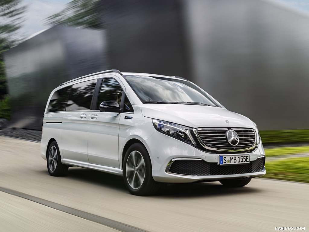 2020 Mercedes-Benz EQV 300 (Color: Mountain Crystal White Metallic) - Front Three-Quarter