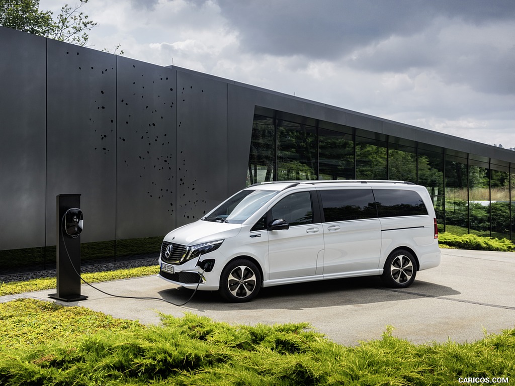 2020 Mercedes-Benz EQV 300 (Color: Mountain Crystal White Metallic) - Front Three-Quarter