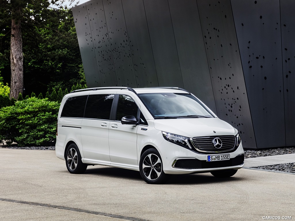 2020 Mercedes-Benz EQV 300 (Color: Mountain Crystal White Metallic) - Front Three-Quarter