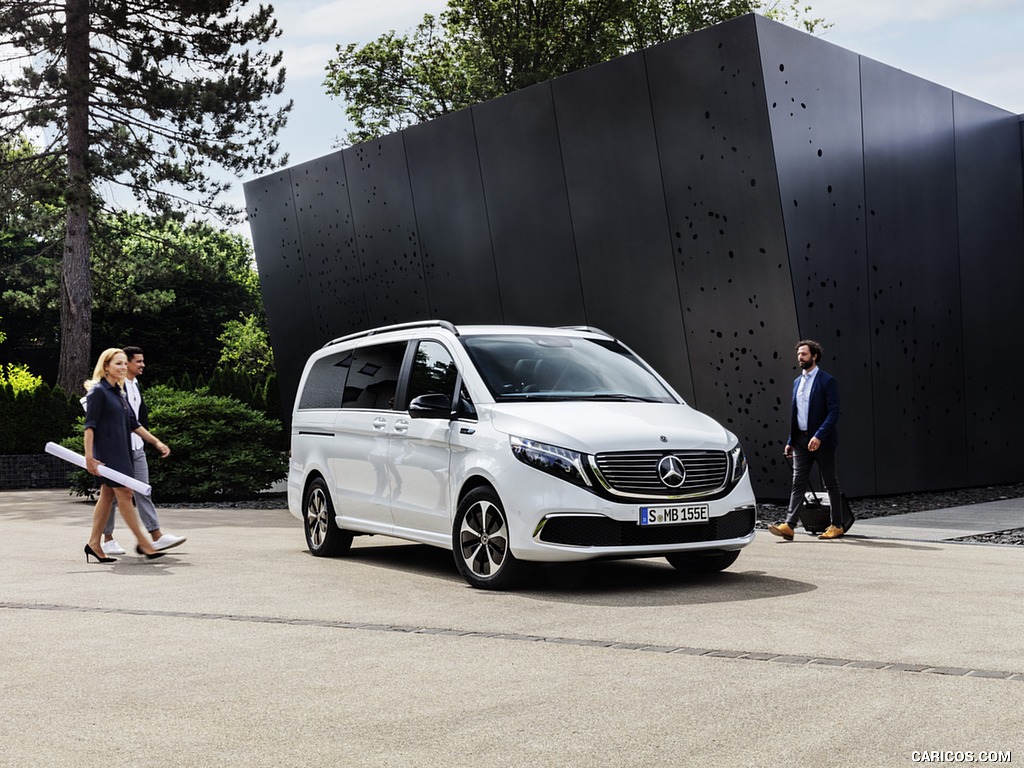 2020 Mercedes-Benz EQV 300 (Color: Mountain Crystal White Metallic) - Front Three-Quarter