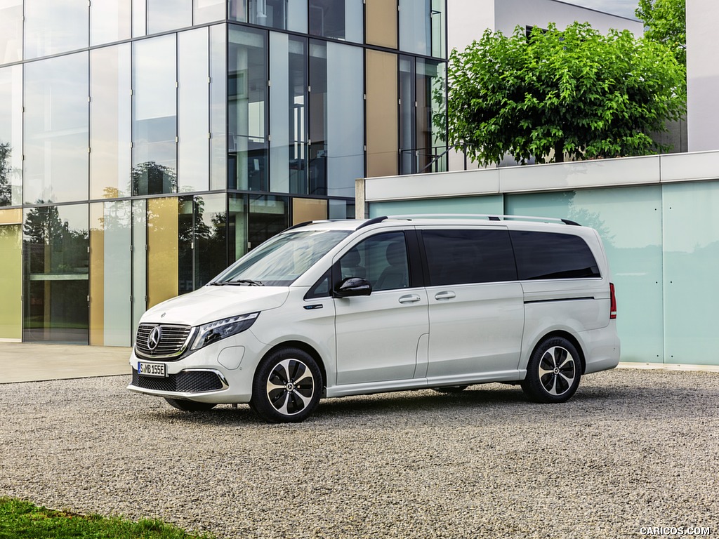 2020 Mercedes-Benz EQV 300 (Color: Mountain Crystal White Metallic) - Front Three-Quarter