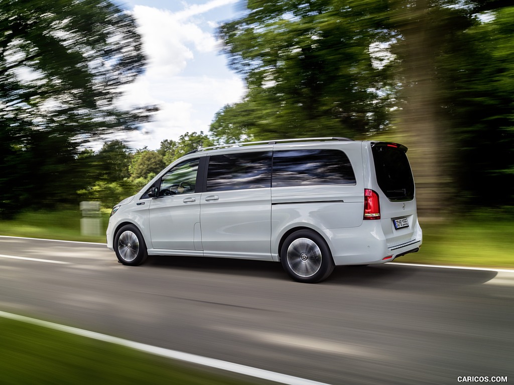 2020 Mercedes-Benz EQV 300 (Color: Mountain Crystal White Metallic) - Side