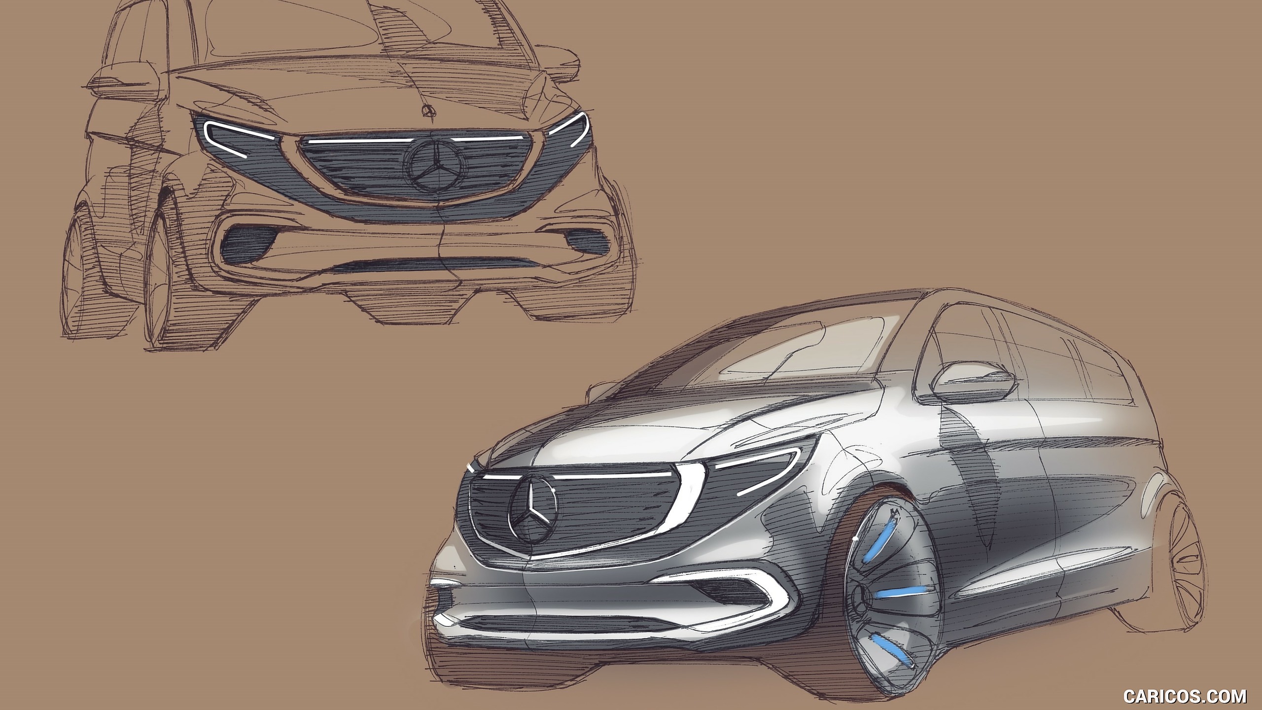 2020 Mercedes-Benz EQV 300 - Design Sketch, #38 of 43