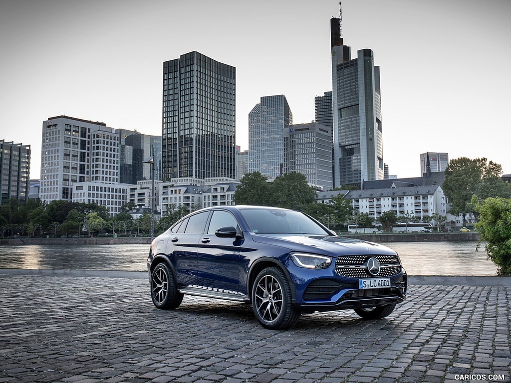 2020 Mercedes-Benz GLC 300 4MATIC Coupe (Color: Brilliant Blue Metallic) - Front Three-Quarter