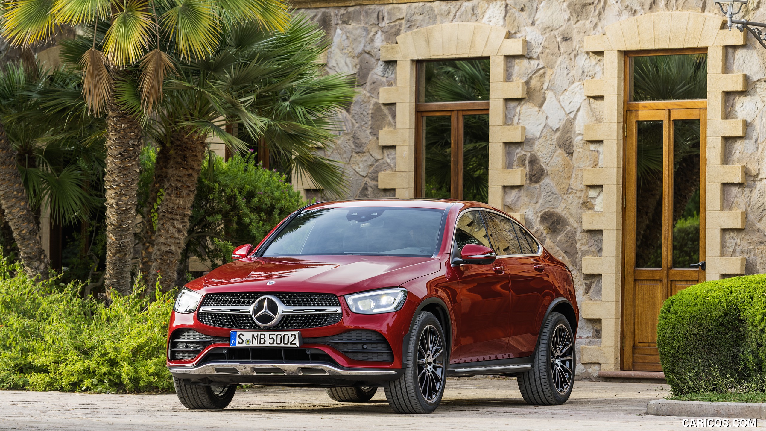 2020 Mercedes-Benz GLC 300 Coupe 4MATIC (Color: Designo Hyacinth Red Metallic) - Front Three-Quarter, #14 of 165