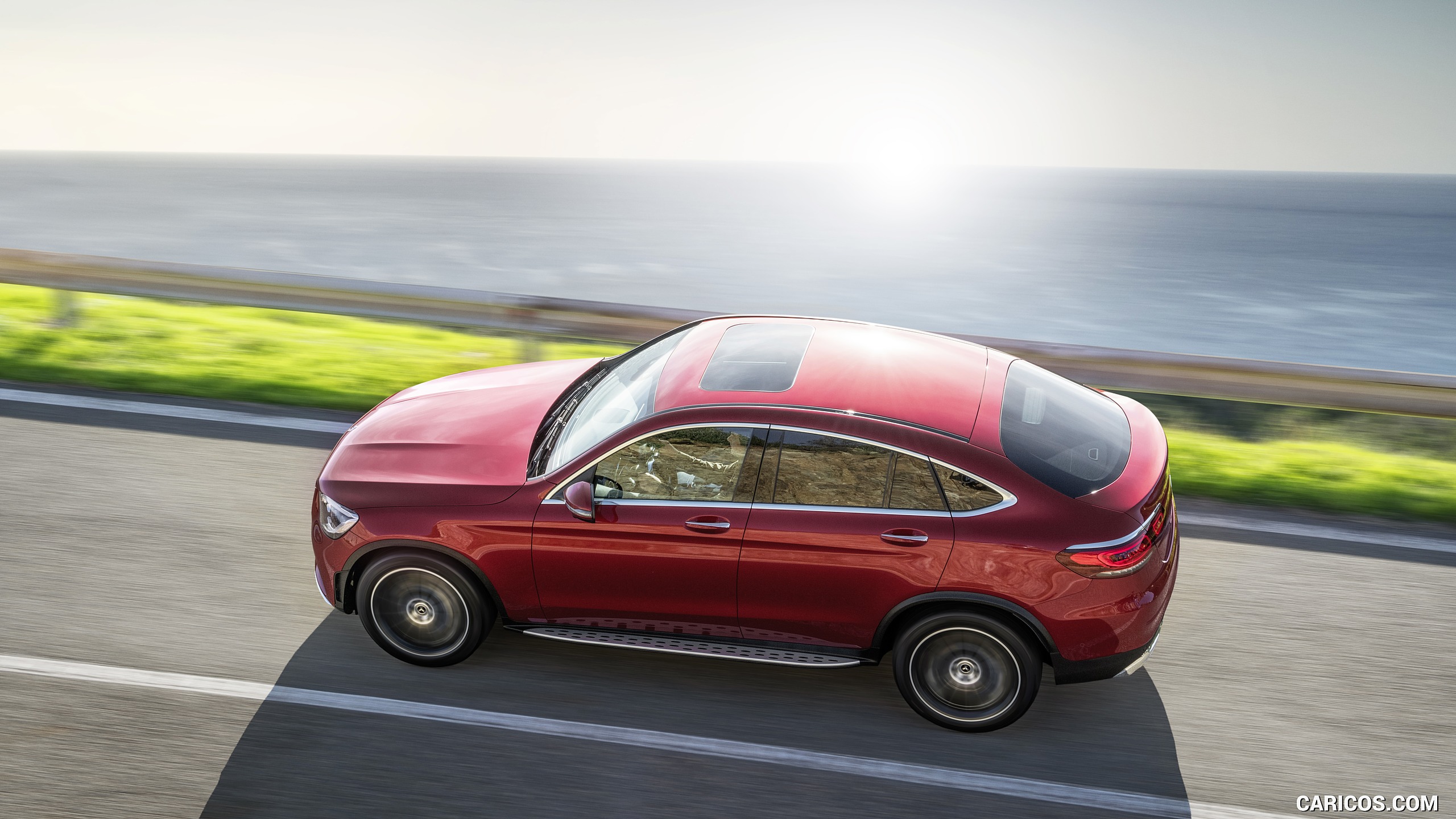 2020 Mercedes-Benz GLC 300 Coupe 4MATIC (Color: Designo Hyacinth Red Metallic) - Side, #3 of 165