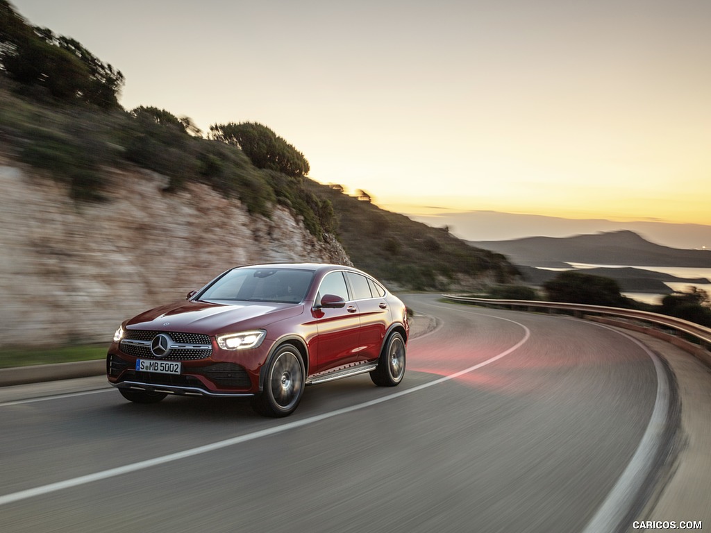 2020 Mercedes-Benz GLC 300 Coupe 4MATIC (Color: Designo Hyacinth Red Metallic) - Front Three-Quarter