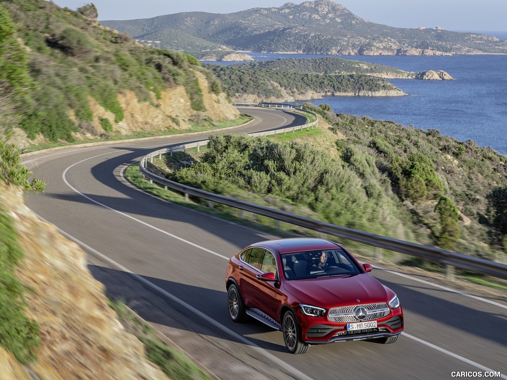 2020 Mercedes-Benz GLC 300 Coupe 4MATIC (Color: Designo Hyacinth Red Metallic) - Front Three-Quarter