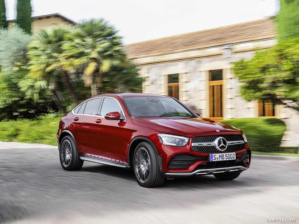 2020 Mercedes-Benz GLC 300 Coupe 4MATIC (Color: Designo Hyacinth Red Metallic) - Front Three-Quarter