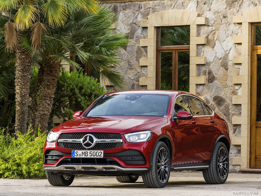 2020 Mercedes-Benz GLC 300 Coupe 4MATIC (Color: Designo Hyacinth Red Metallic) - Front Three-Quarter