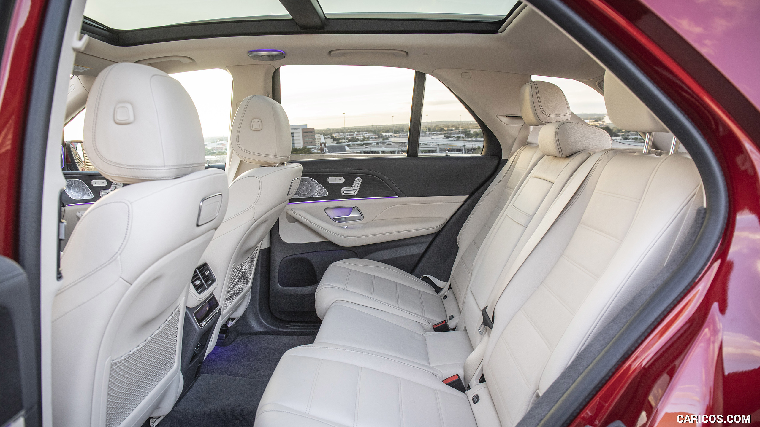 2020 Mercedes-Benz GLE 450 4MATIC (Color: Designo Hyazinth Red Metallic; US-Spec) - Interior, Rear Seats, #353 of 358