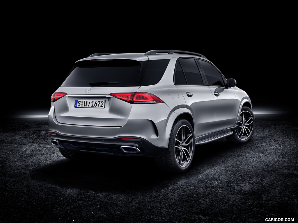 2020 Mercedes-Benz GLE AMG Line (Color: Iridium Silver) - Rear Three-Quarter