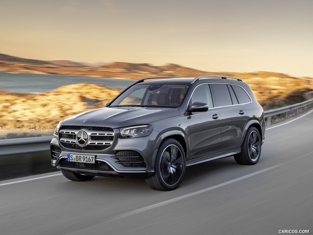 2020 Mercedes-Benz GLS AMG Line (Color: Designo Selenite Grey Metallic) - Front Three-Quarter