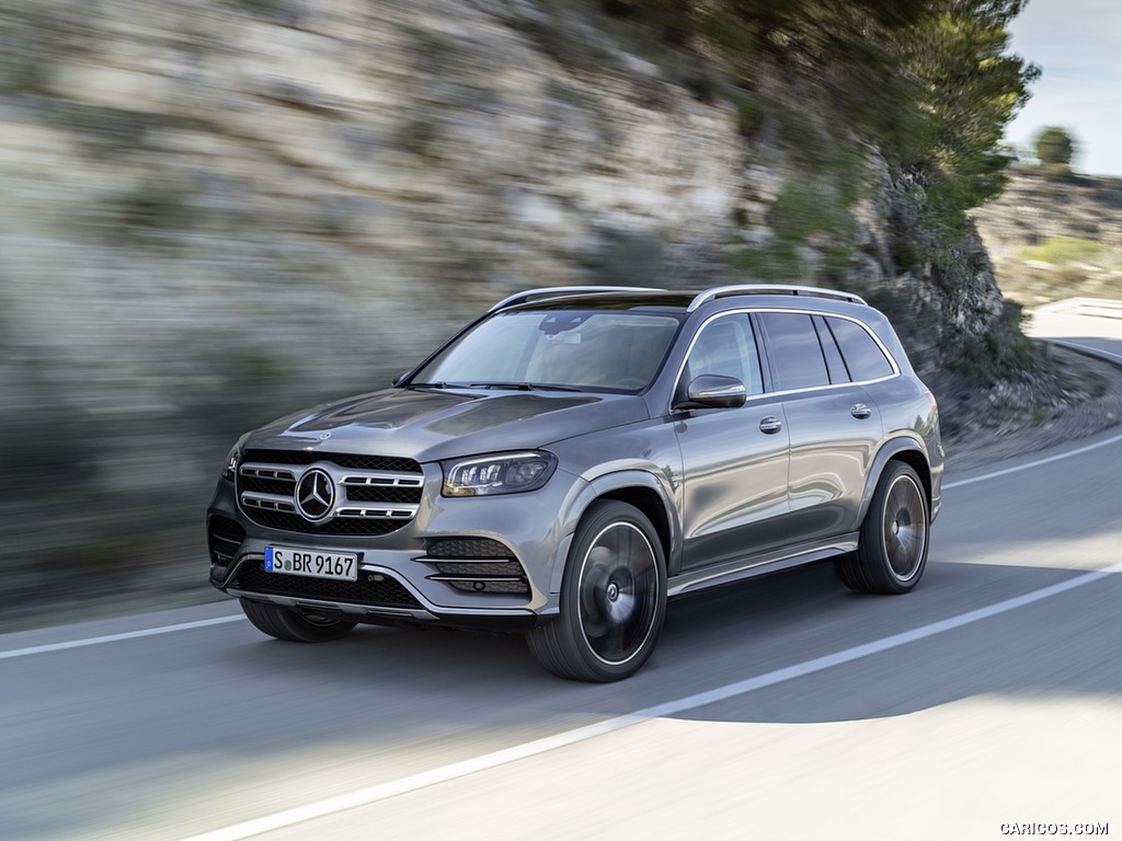 2020 Mercedes-Benz GLS AMG Line (Color: Designo Selenite Grey Metallic) - Front Three-Quarter