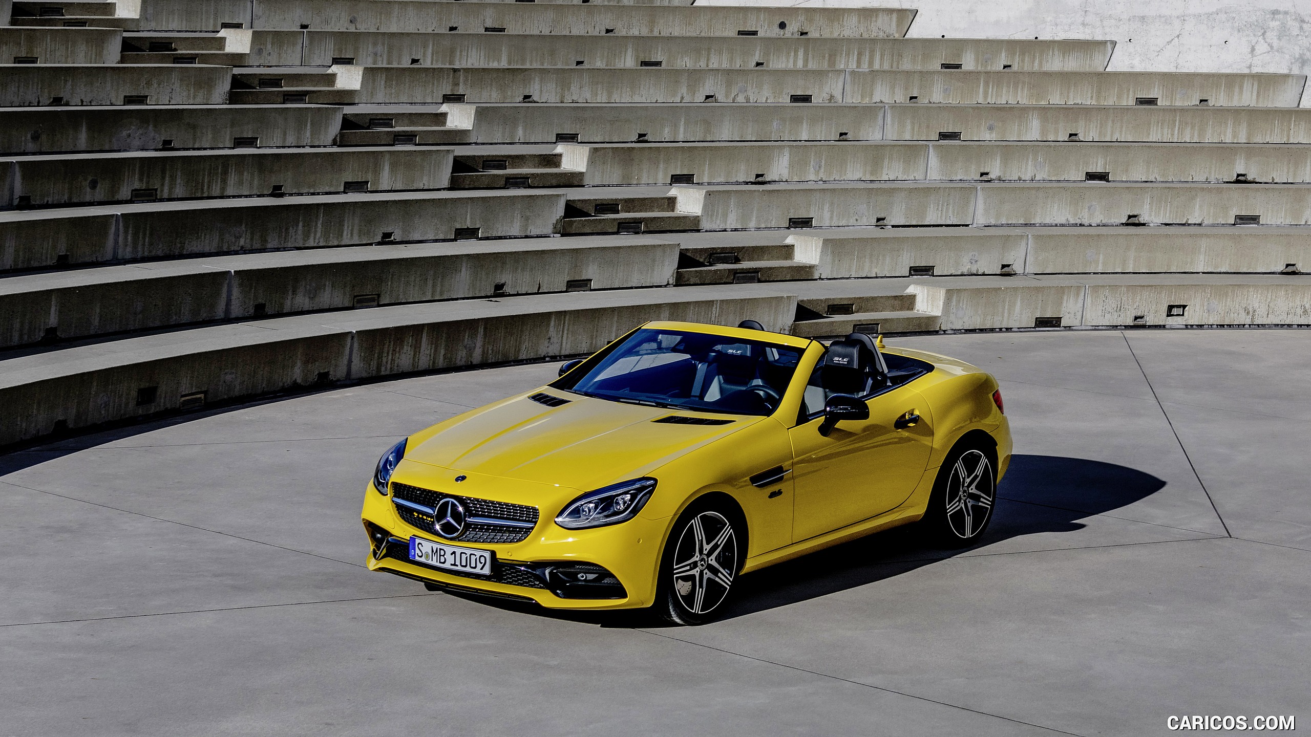 2020 Mercedes-Benz SLC 300 Final Edition AMG Line (Color: Sun Yellow) - Front Three-Quarter, #4 of 43