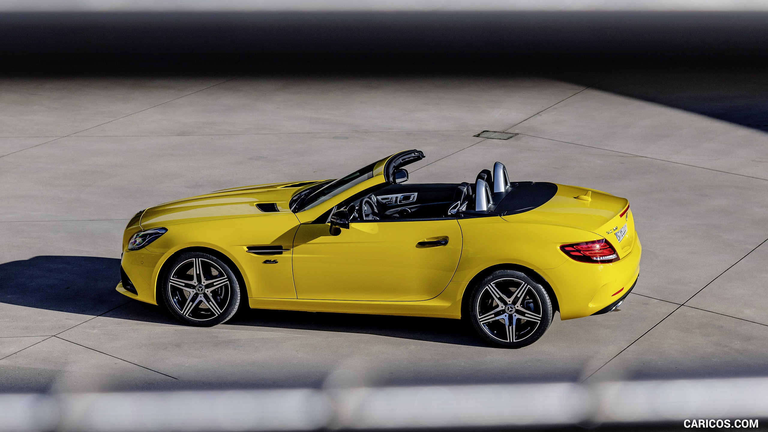 2020 Mercedes-Benz SLC 300 Final Edition AMG Line (Color: Sun Yellow) - Side, #8 of 43