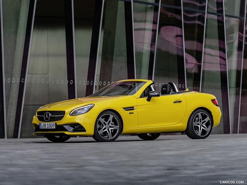 2020 Mercedes-Benz SLC 300 Final Edition AMG Line (Color: Sun Yellow) - Front Three-Quarter