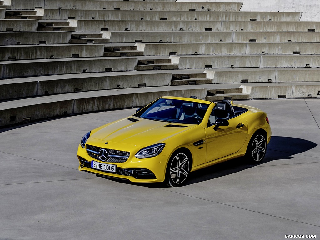 2020 Mercedes-Benz SLC 300 Final Edition AMG Line (Color: Sun Yellow) - Front Three-Quarter