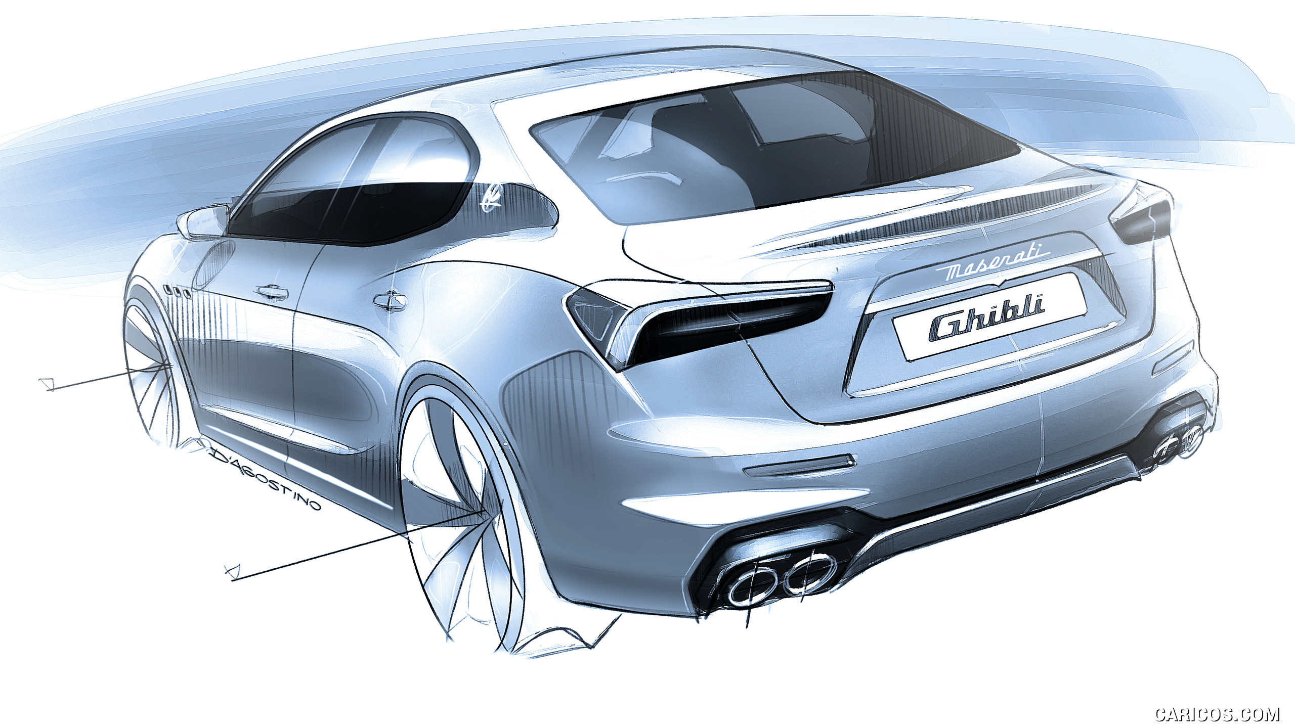2021 Maserati Ghibli Hybrid - Design Sketch, #25 of 25