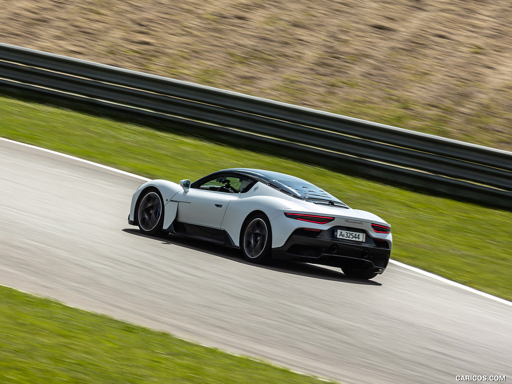 2021 Maserati MC20 (Color: Bianco Audace) - Rear Three-Quarter